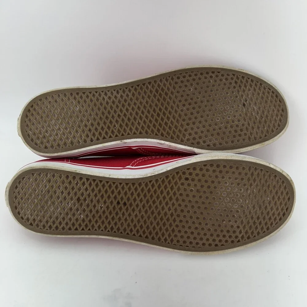 Vans Shoes Mens Size 5.5 Red Canvas Low Top Skateboarding Sneakers Lace Up